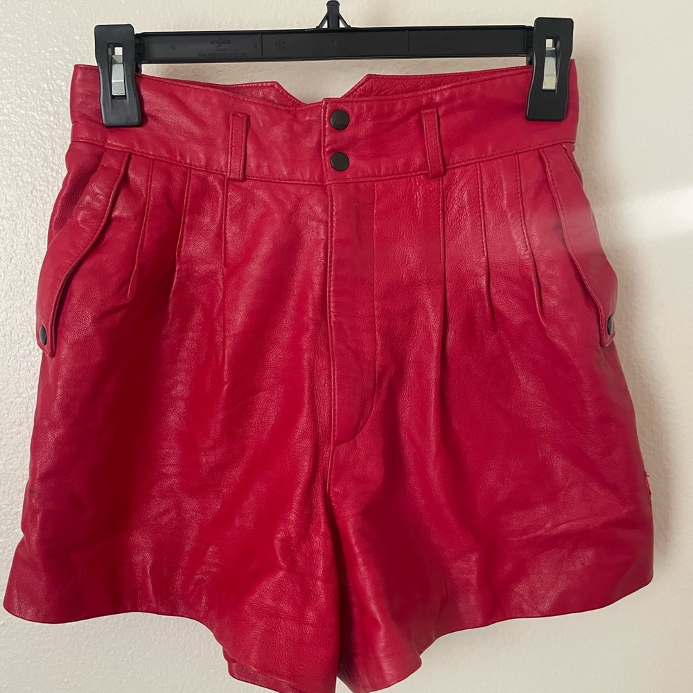 Vintage Michael Hoban Leather Shorts